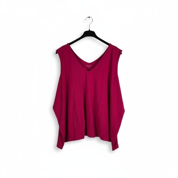 Universal Standard V-Neck Tank Top Pink Pima Cotton Size 4XL NWT - Picture 7 of 7